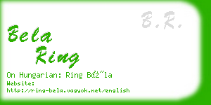 bela ring business card